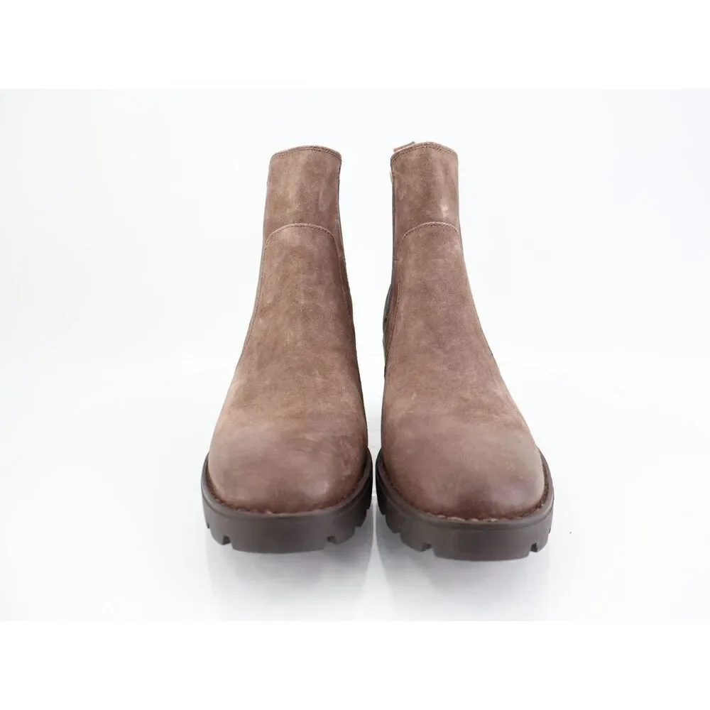 Born Graci Chelsea Boot Size 11 M Lug Sole Brown Leather Block Heel Pull on